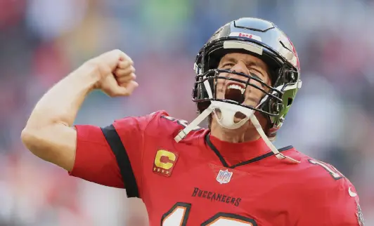 Tampa Bay Buccaneers Tom Brady celebrates victory