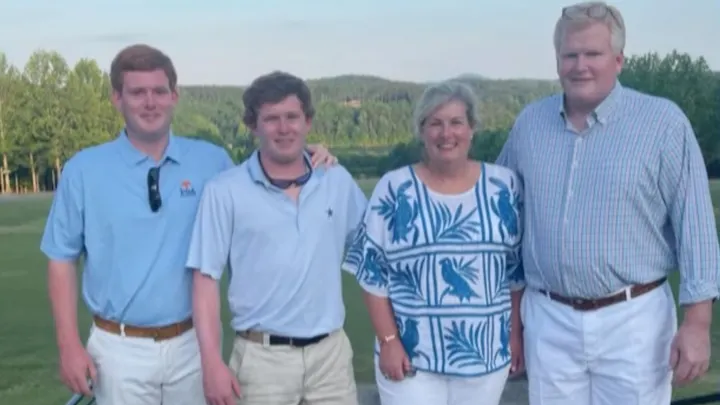 A photo of the Murdaugh family taken days before Paul and Maggie Murdaugh were shot to death shows, from left, Buster, Paul, Maggie and Alex