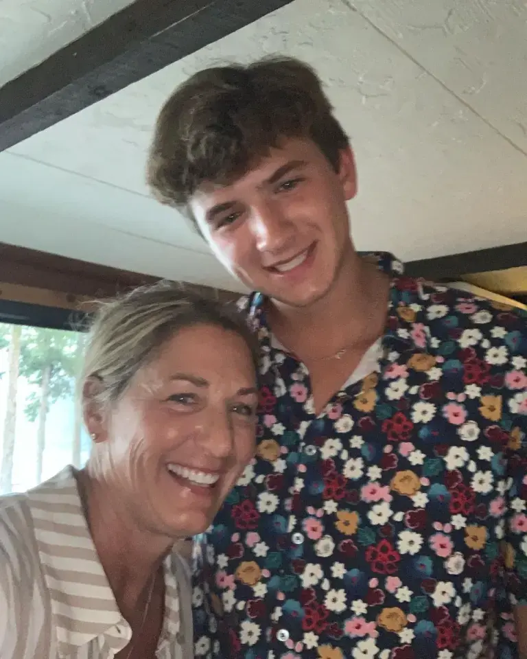 Ethan Chapin With His Mother, Stacy
