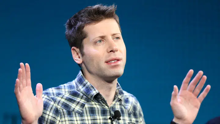 Sam Altman speaks at the Wall Street Journal Digital Conference in Laguna Beach, California