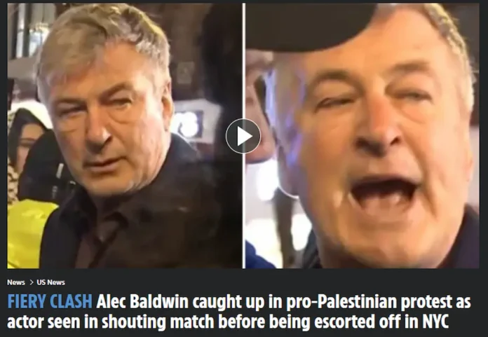 Alec Baldwin clashes with protester